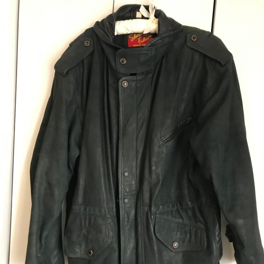 Sharp Fashions Men's Black Leather Jacket